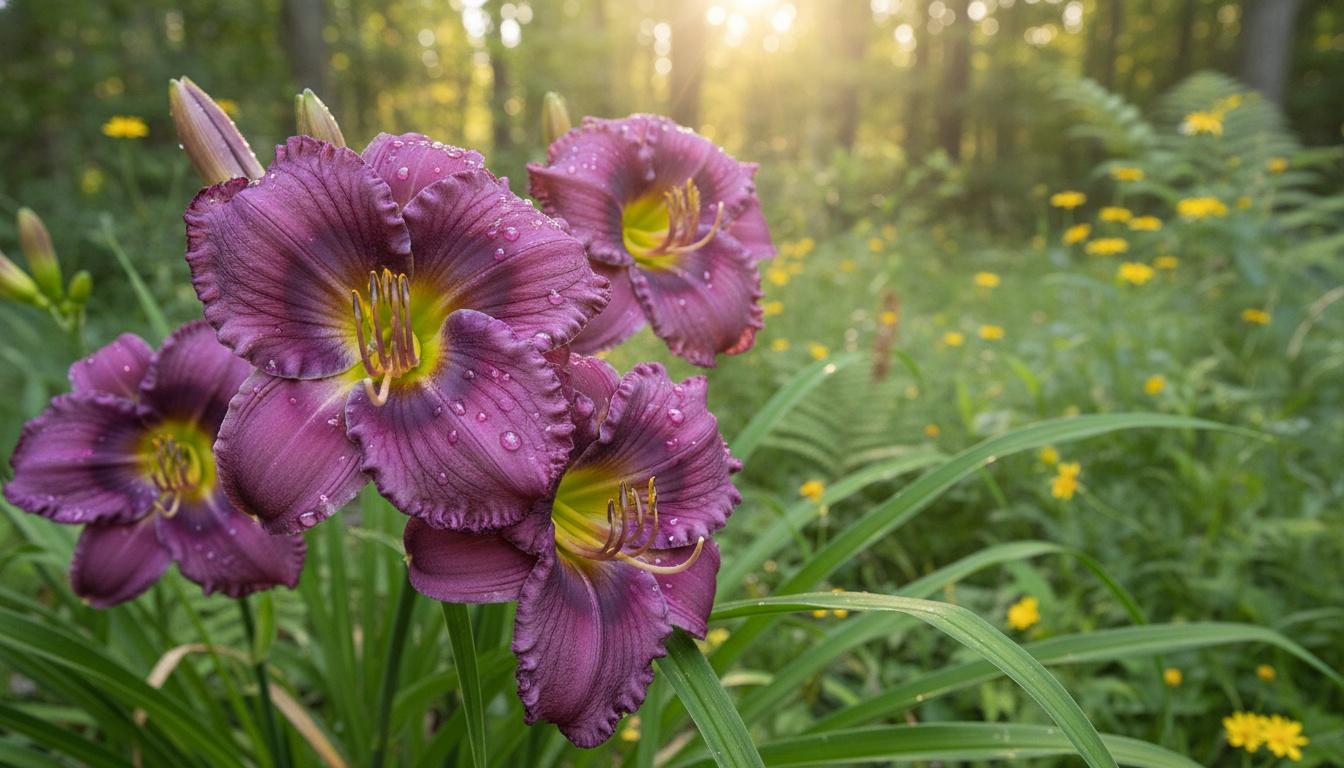 Purple Daylily Early Summer Rebloomer 'Purple D' (Hemerocallis Oro 'Purple D') - Perennials