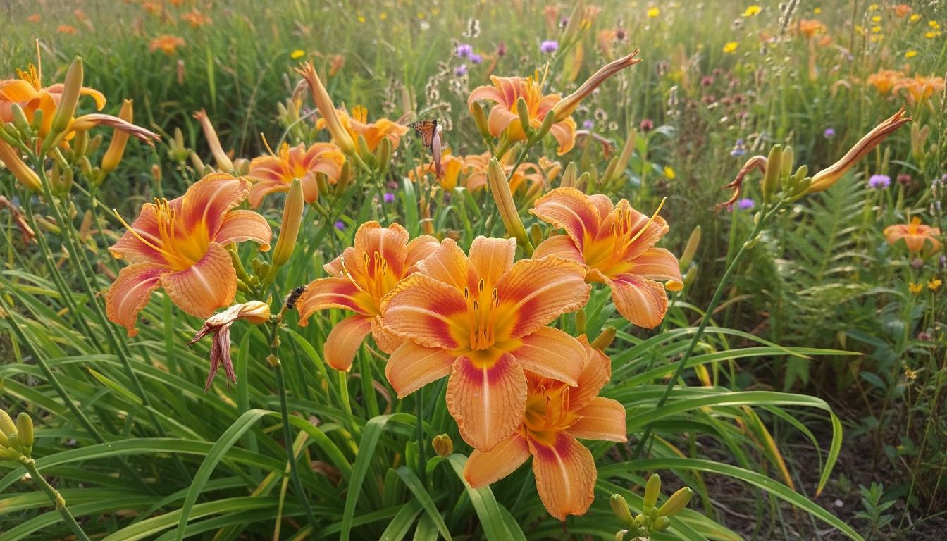 Orange Daylily Rebloomer 'Orange Smoothie' (Hemerocallis Rainbow Rhythm® Pp28643 'Orange Smoothie') - Perennials