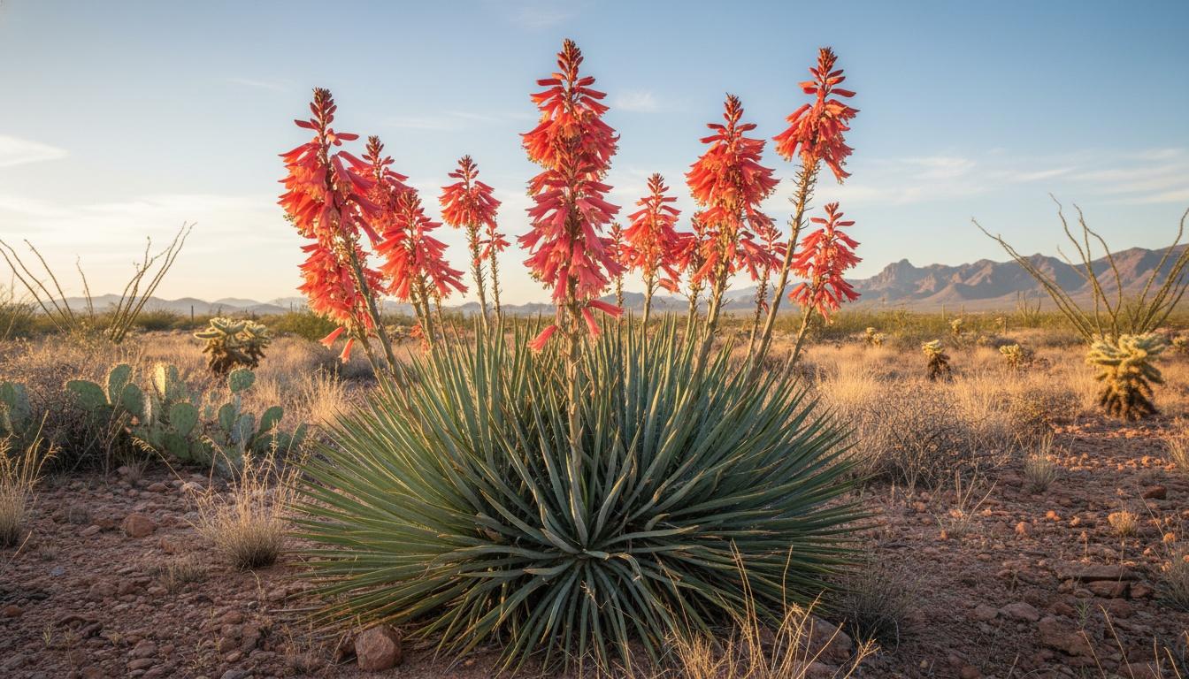 Light Giant Red Yucca (Hesperaloe Parviflora) - Succulents
