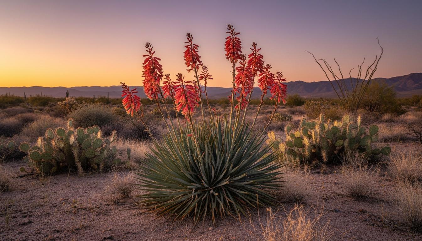 Red Yucca 'Mswnperma' Pp28909 Desert Dusk® Pp28909 Desert Dusk® (Hesperaloe Parviflora 'Mswnperma') - Succulents