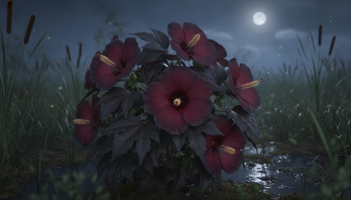 Midnight Marvel Hibiscus (Hibiscus Moscheutos 'Midnight Marvel') - Perennials