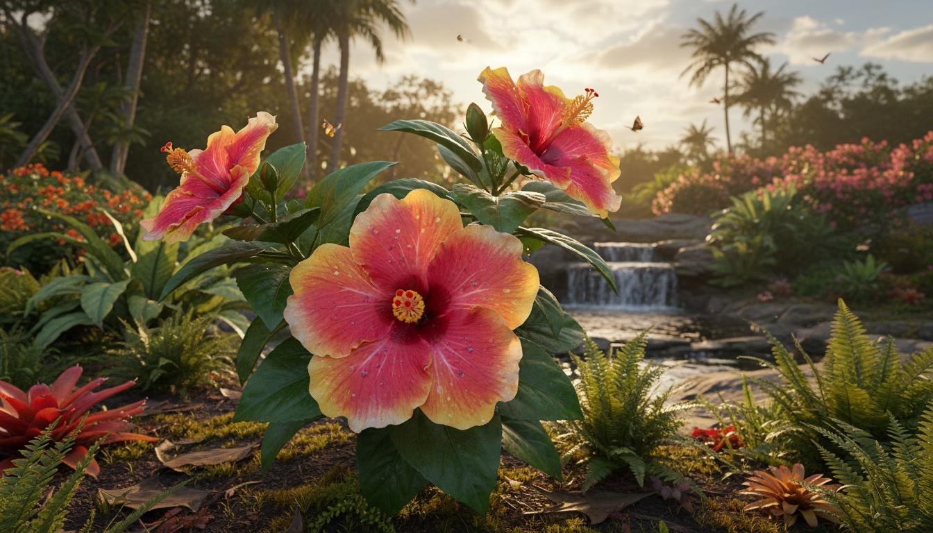 Disco Diva Hibiscus (Hibiscus Rosa-Sinensis 'Disco Diva') - Perennials