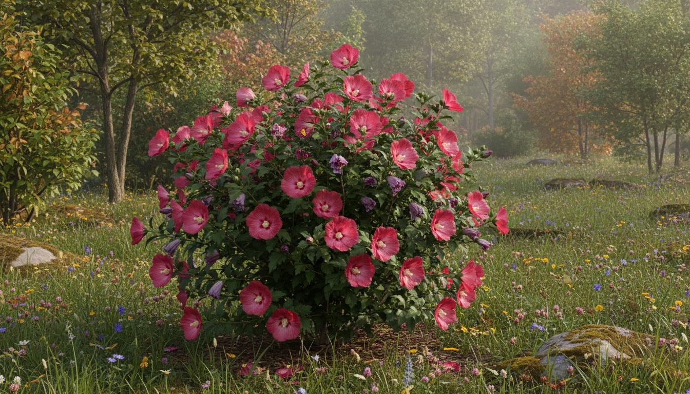 Rose Of Sharon 'Minsyrou17' Pp33258 Paraplu Rouge™ Pp33258 Paraplu Rouge™ (Hibiscus Syriacus 'Minsyrou17') - Flowering Trees