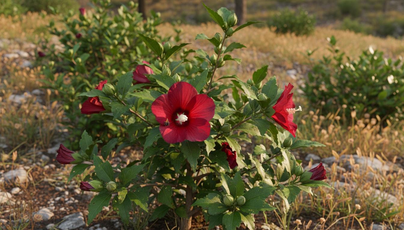 Dwarf Rose Of Sharon (Hibiscus Syriacus Dwarf Red) - Flowering Trees