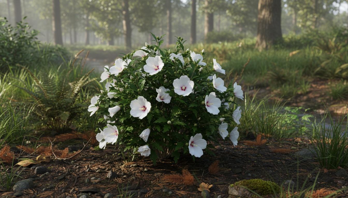 Dwarf Rose Of Sharon (Hibiscus Syriacus Dwarf White) - Flowering Trees