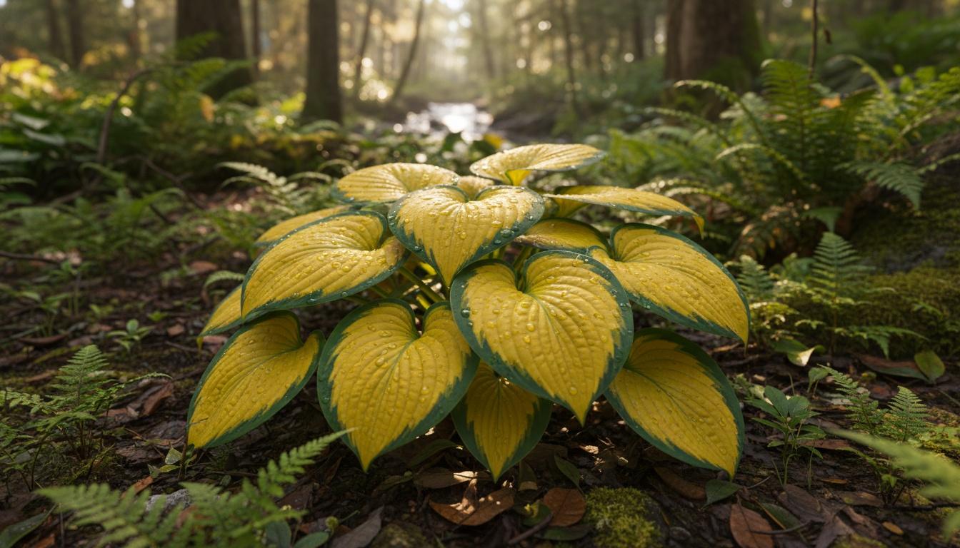 Hosta Plantain Lily 'Rainforest Sunrise' (Hosta 'Rainforest Sunrise') - Perennials