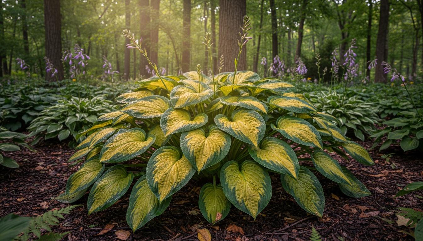 Stained Glass Hosta (Hosta 'Stained Glass') - Perennials