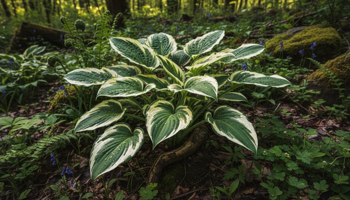 Hosta Plantain Lily 'Albo Marginata' (Hosta Undulata 'Albo Marginata') - Perennials