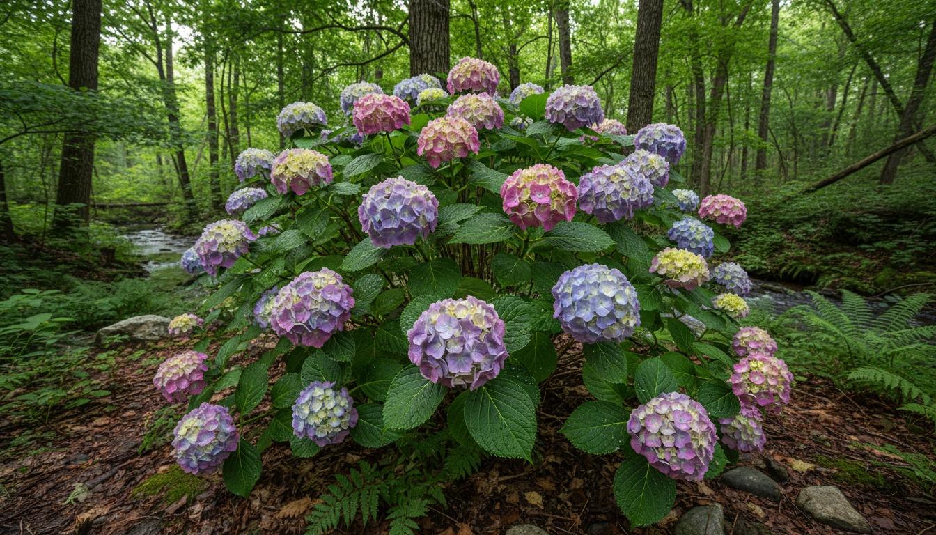 Bailmer Bigleaf Hydrangea (Hydrangea Macrophylla 'Bailmer') - Ground Layers