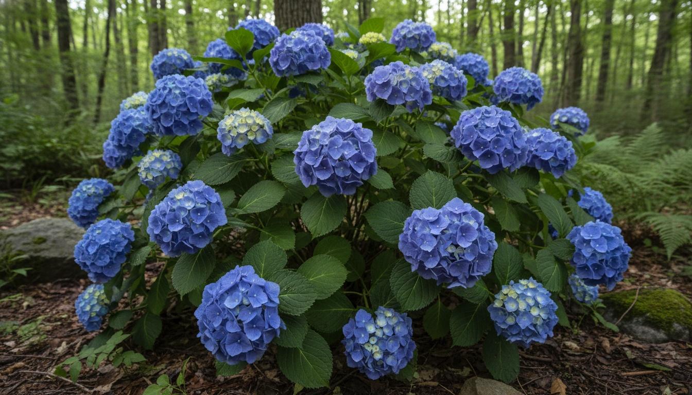 Nikko Blue Hydrangea (Hydrangea Macrophylla 'Nikko Blue') - Ground Layers