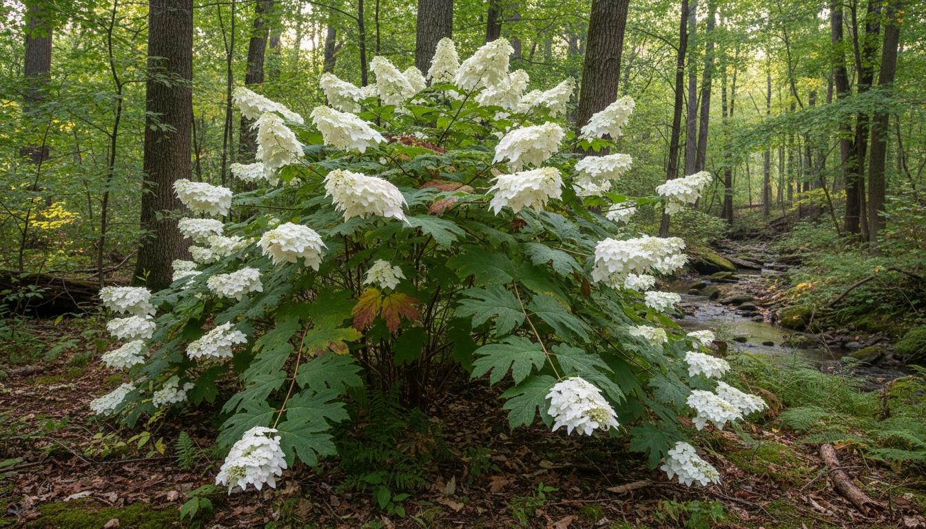 Oakleaf Hydrangea 'Flemygea' Snow Queen™ Snow Queen™ (Hydrangea Quercifolia 'Flemygea') - Ground Layers