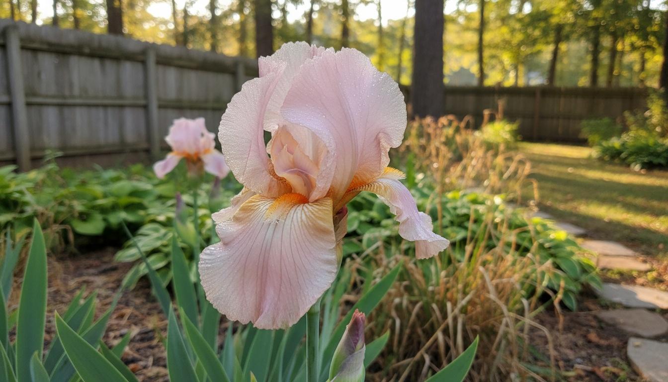 Light Pink Bearded Iris Rebloomer 'Peggy Sue' (Iris Germanica 'Peggy Sue') - Perennials