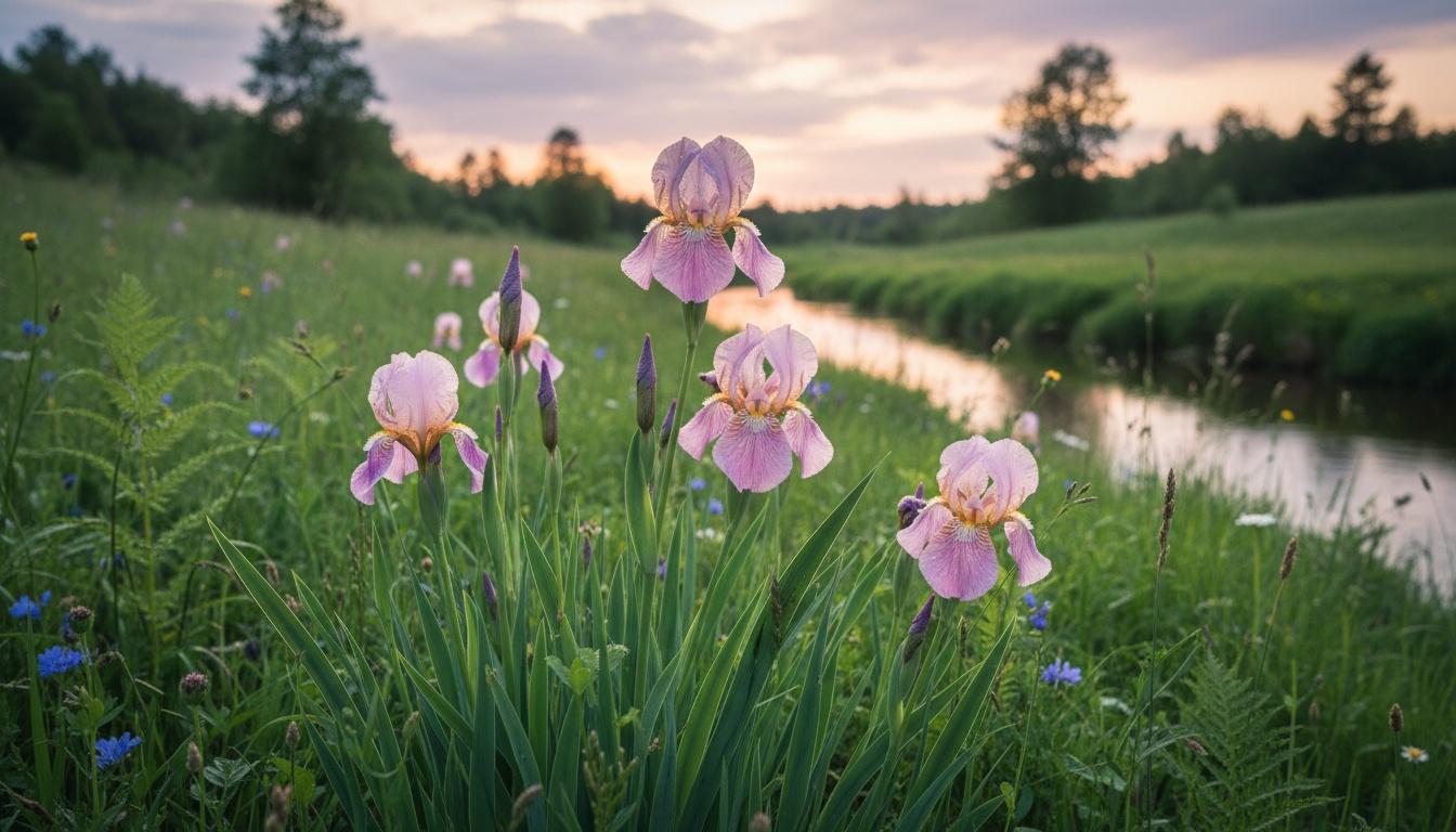 Siberian Iris 'Pink Parfait' (Iris Sibirica 'Pink Parfait') - Perennials