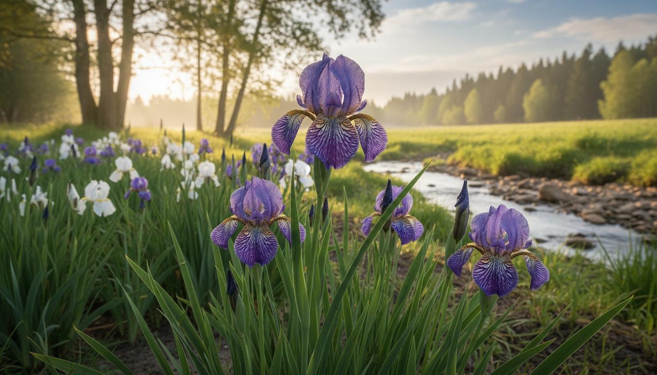 Siberian Iris 'Caesar' (Iris Sibirica S Brother' 'Caesar') - Perennials