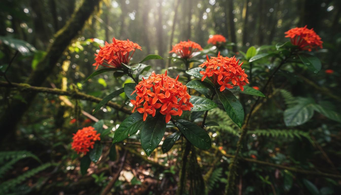 Jungle Geranium (Ixora Coccinea) - Ground Layers