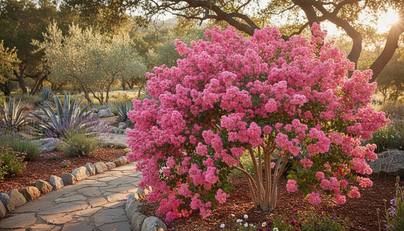 Pink Shrub Crepe Myrtle 'G2X133143' Infiniti® Infiniti® (Lagerstroemia Indica  Brite Pink 'G2X133143') - Ground Layers