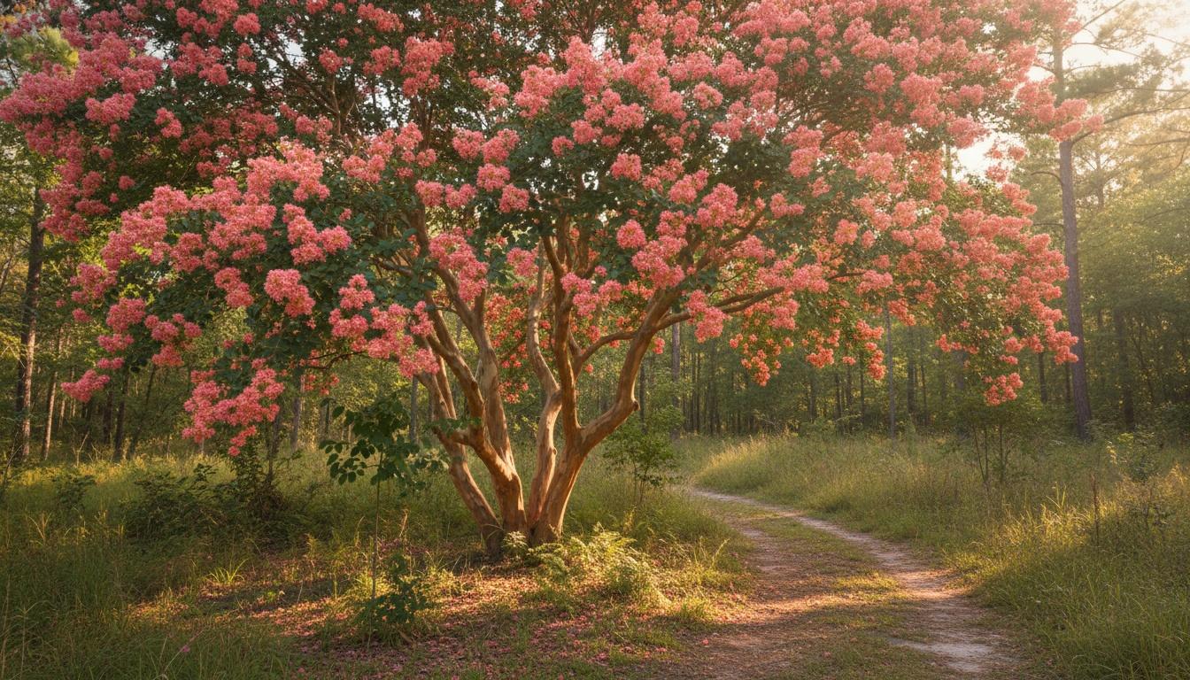 Tuscarora Crape Myrtle (Lagerstroemia Indica 'Tuscarora') - Flowering Trees