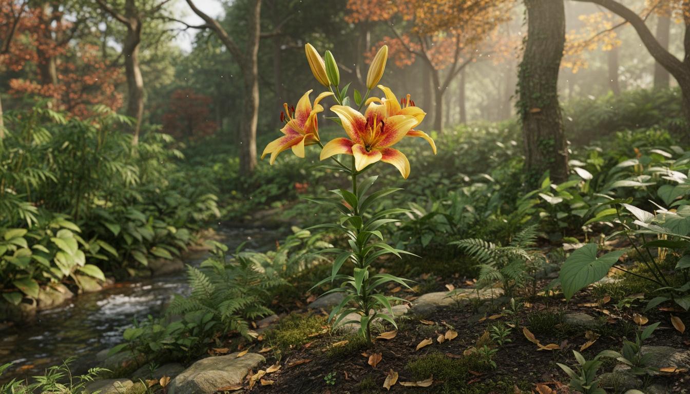 Oriential-Asiatic Hybrid Lily 'Hotel California' (Lilium Asiatic 'Hotel California') - Perennials