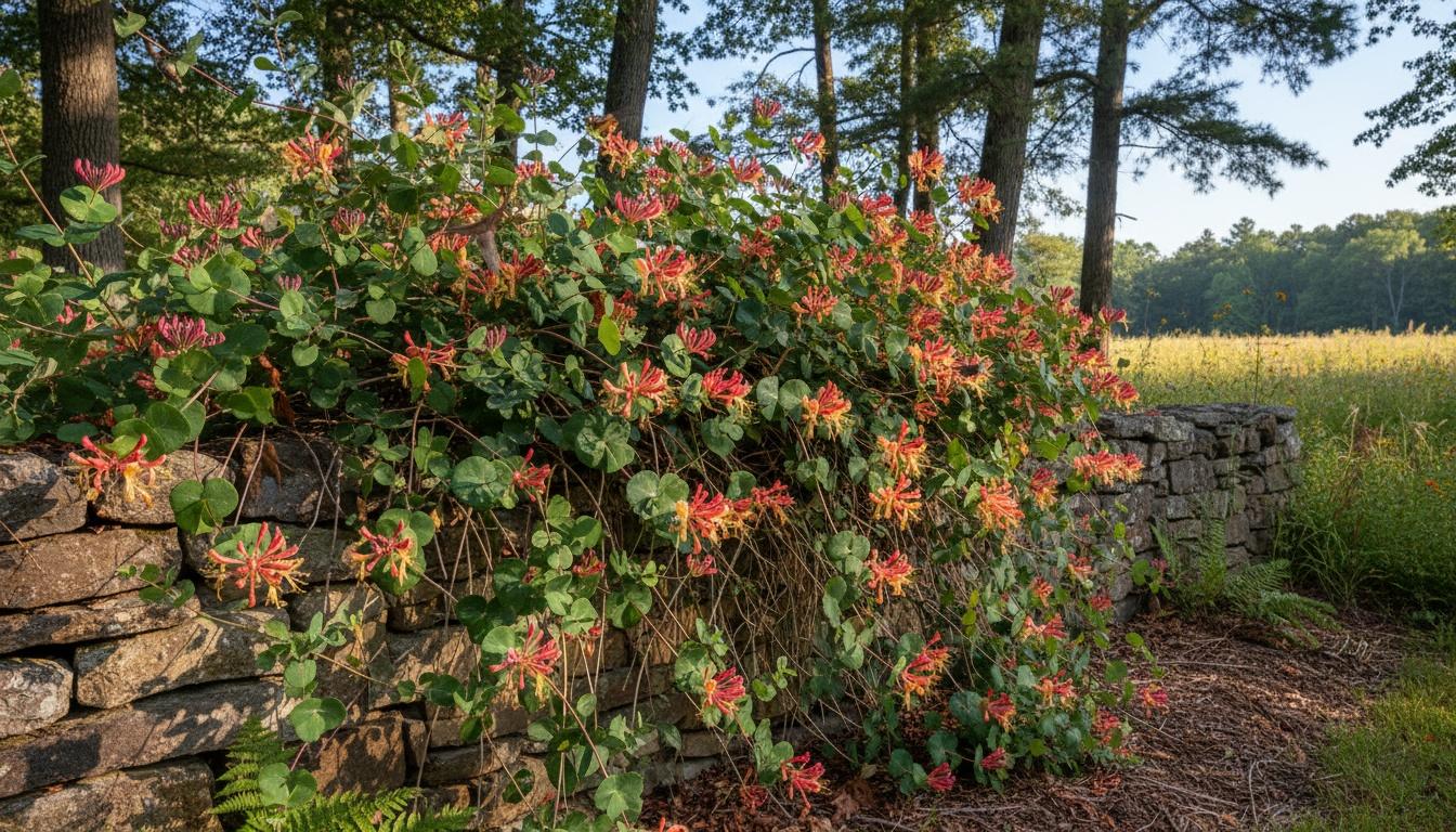 Honeysuckle Vine 'Cedar Lane' (Lonicera Sempervirens 'Cedar Lane') - Vines