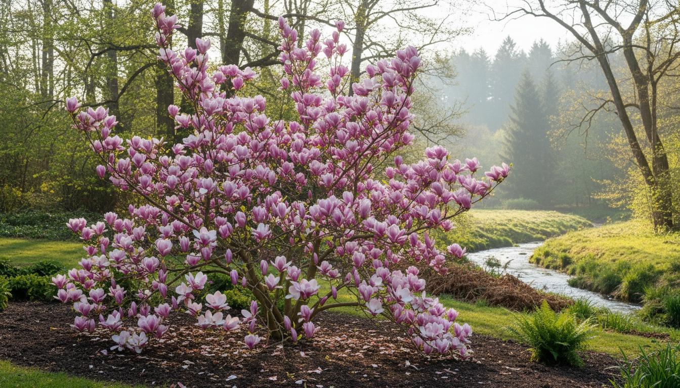 Pink - Purple Magnolia 'Susan' (Magnolia Soulangeana 'Susan') - Flowering Trees