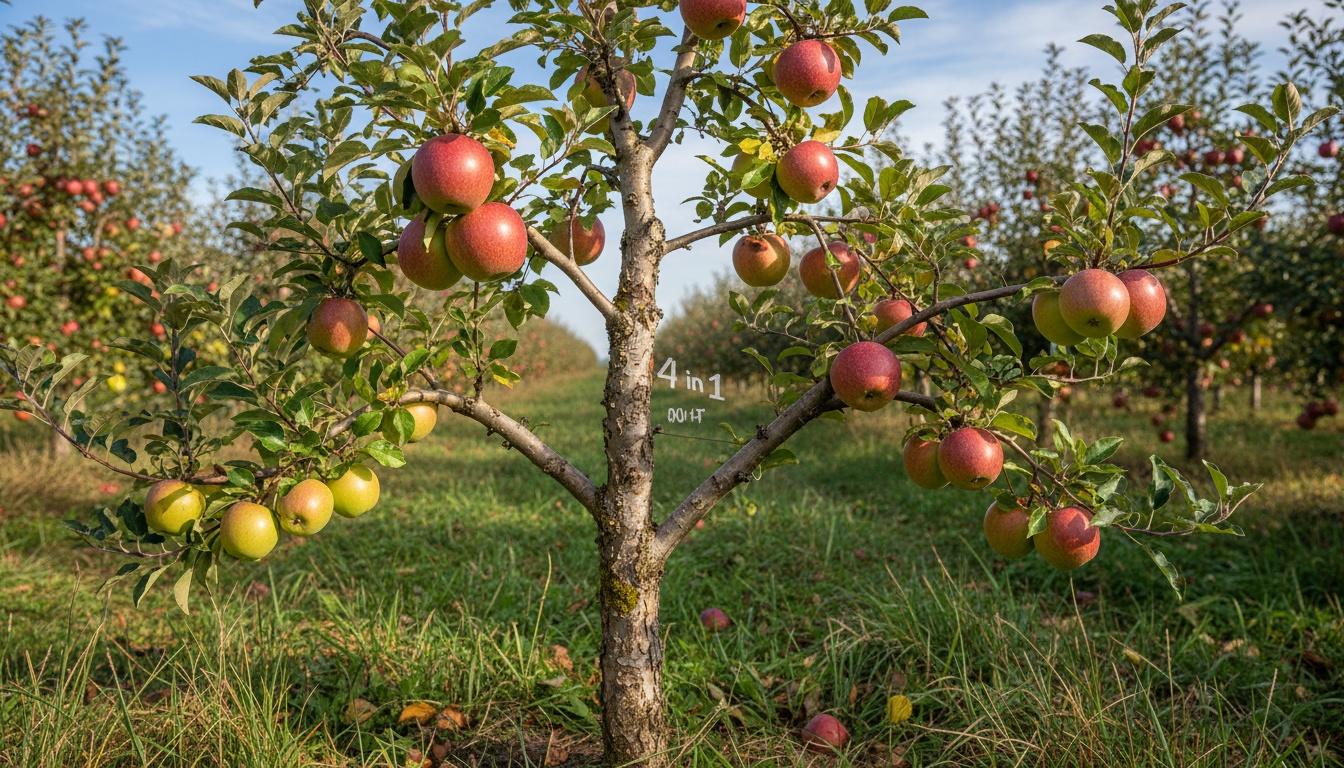 4 In 1 Apple Fruit Tree '4 In 1' (Malus Domestica '4 In 1') - Fruit Trees