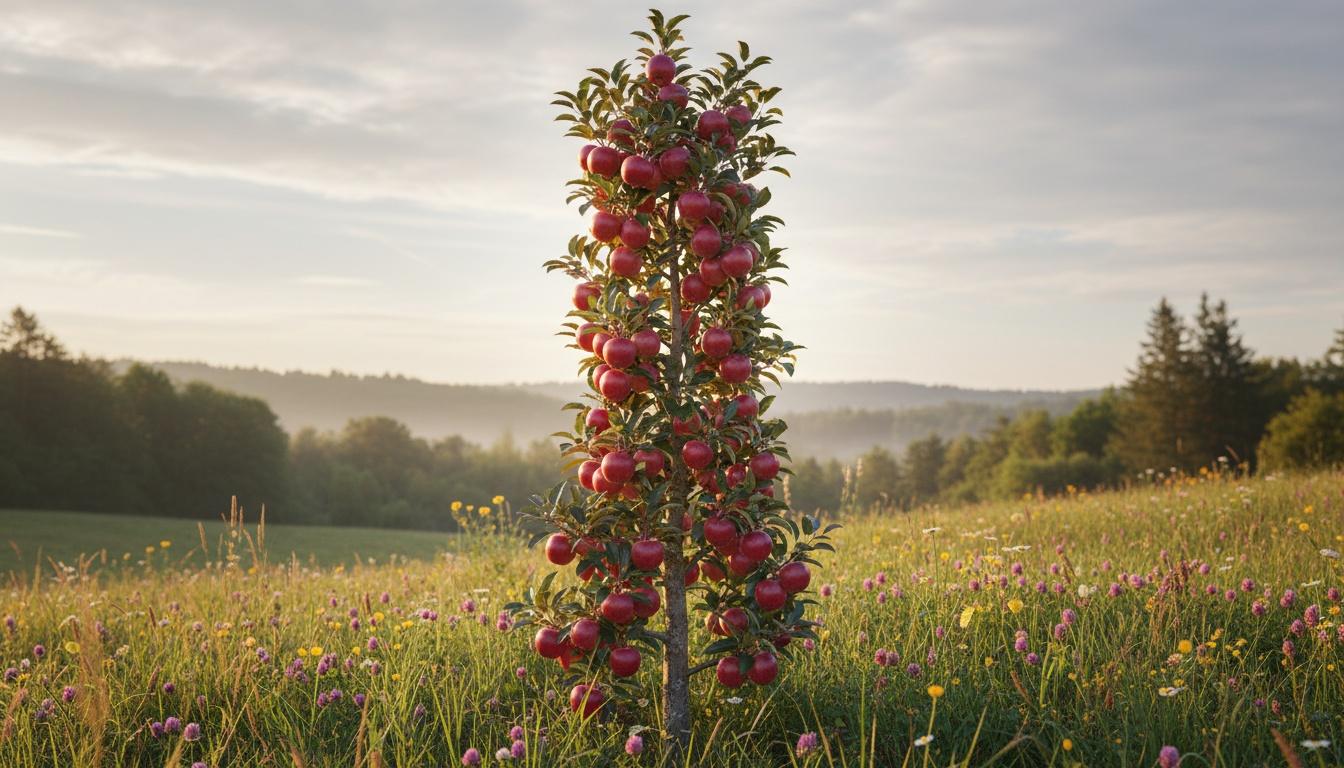 Fruit Snacks All Red Columnar Apple ® ® (Malus Domestica 'Fruit Snacks All Red') - Fruit Trees