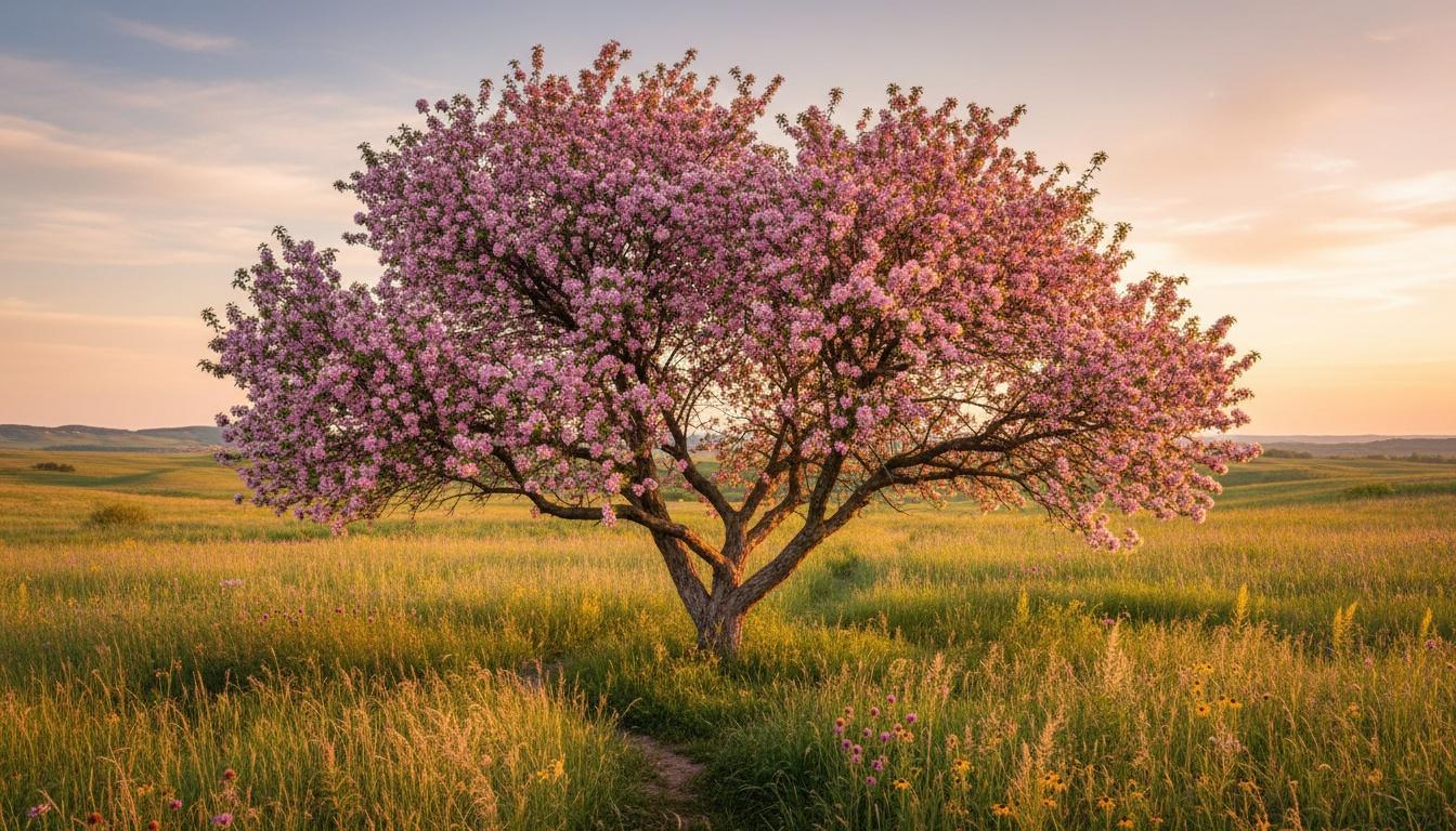 Fruitless' Pink Flowering Crabapple 'Prairie Rose' (Malus Ioensis 'Prairie Rose') - Flowering Trees