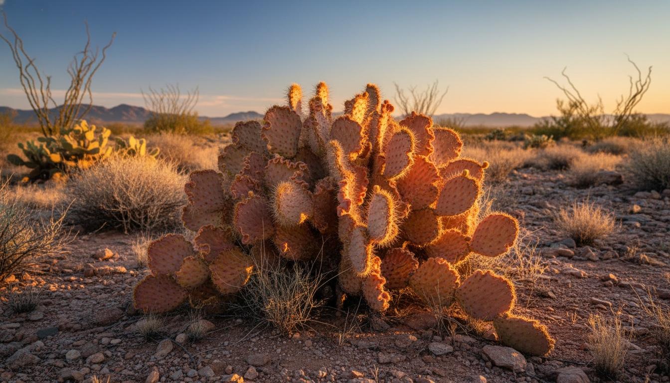 Prickly Pear Cactus 'Ruffled Papaya' (Opuntia Walk In Beauty™ 'Ruffled Papaya') - Succulents