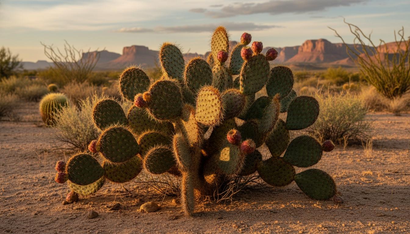 Prickly Pear Cactus 'Watermelon Man' (Opuntia Walk In Beauty™ 'Watermelon Man') - Succulents