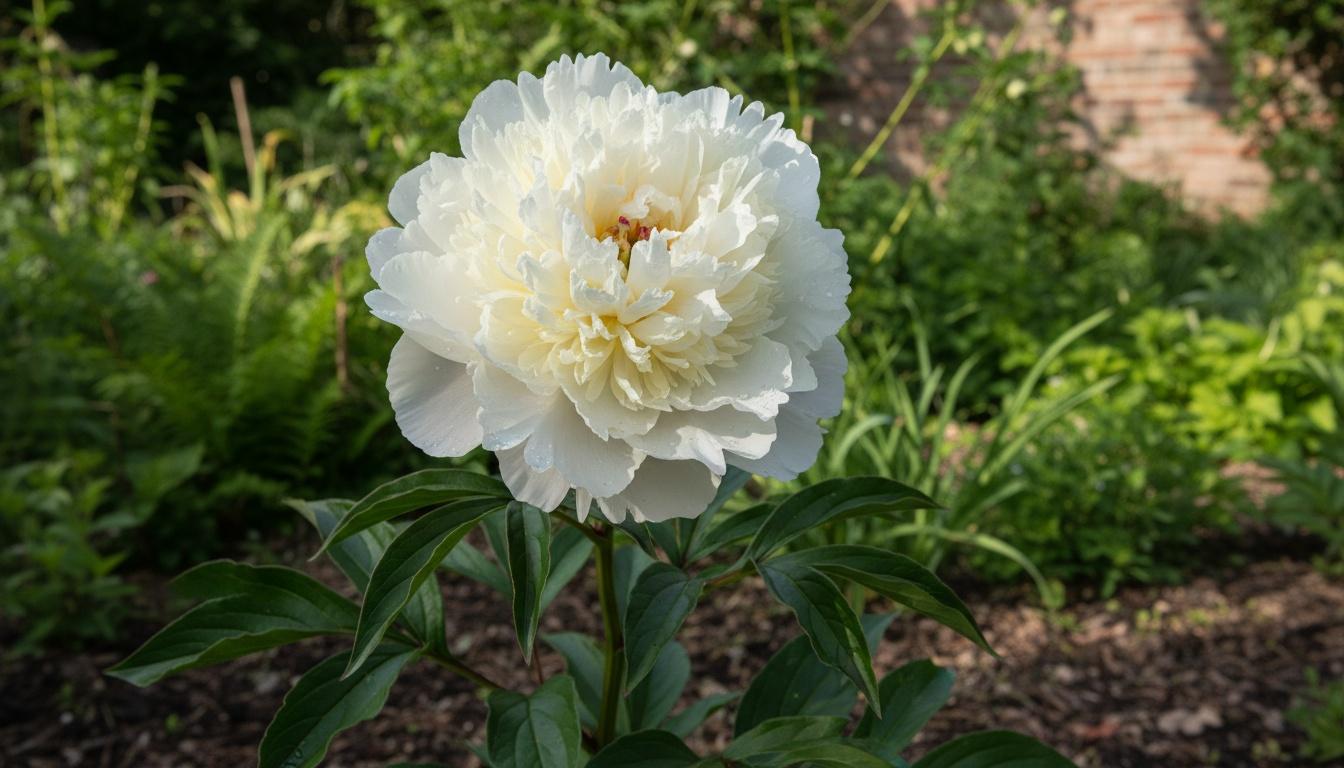 White Peony 'Duchesse De Nemours' (Paeonia 'Duchesse De Nemours') - Perennials