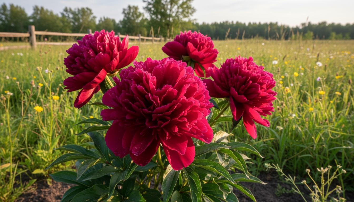 Red Peony 'Kansas' (Paeonia 'Kansas') - Perennials