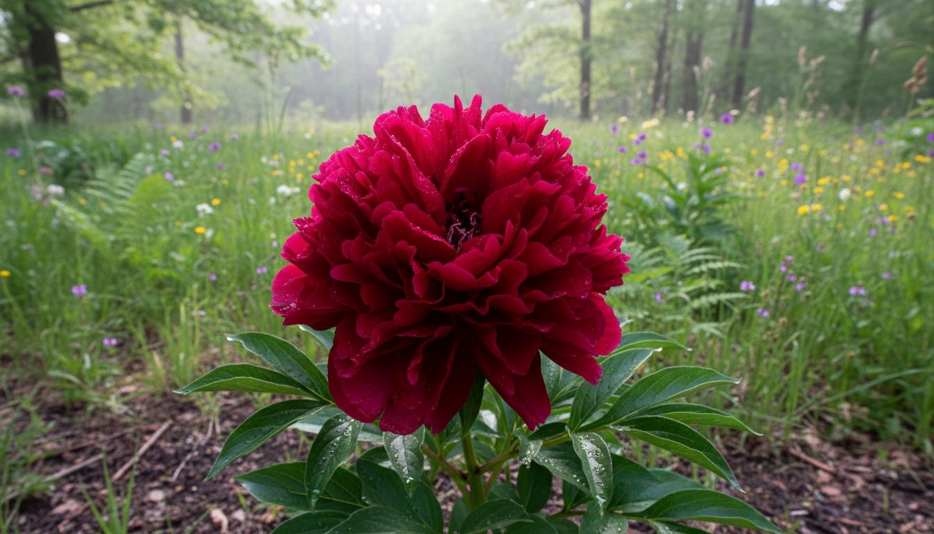 Double Red Peony 'Old Faithful' (Paeonia 'Old Faithful') - Perennials