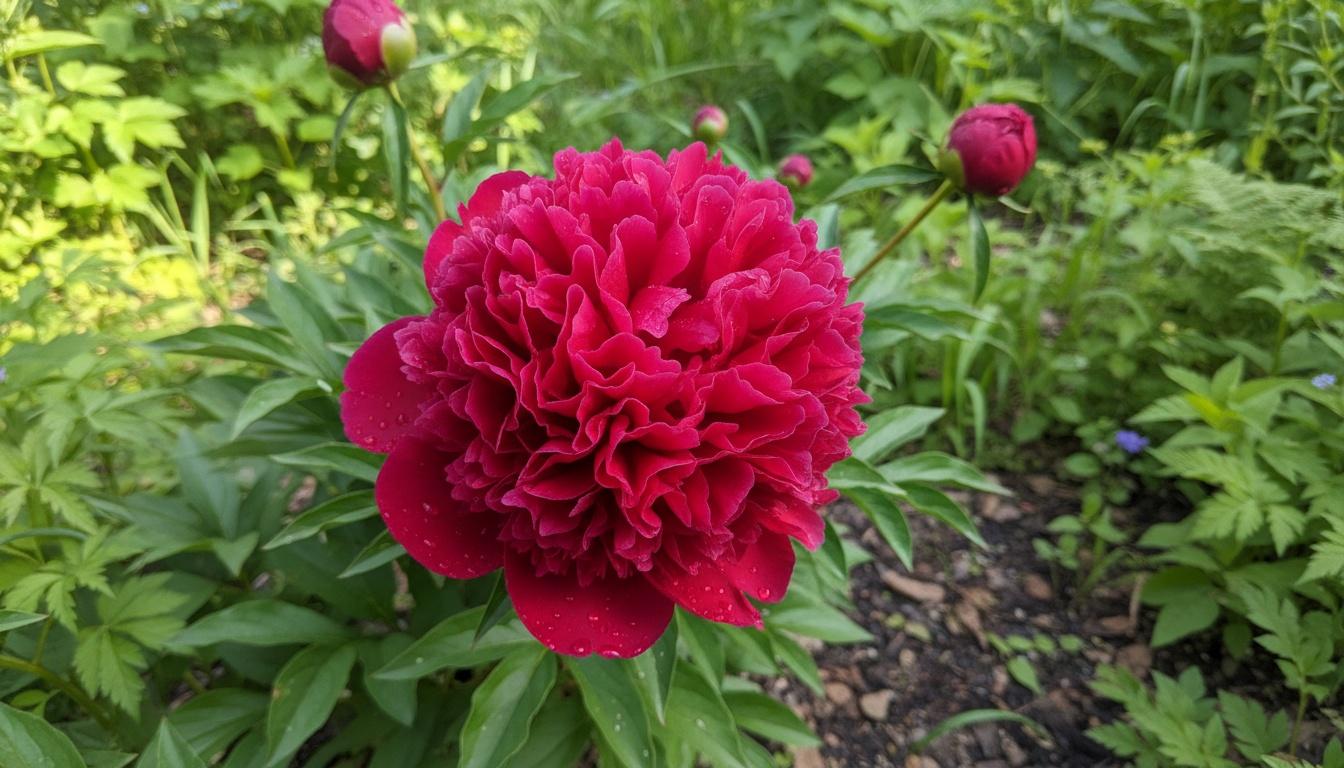 Raspberry  Red Peony 'Shawnee Chief' (Paeonia 'Shawnee Chief') - Perennials