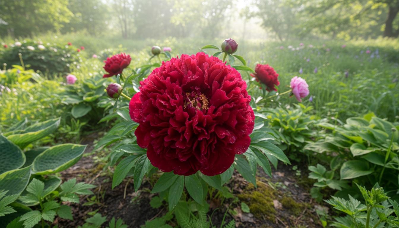 Augustin D'Hour Red Double Peony 'General Mcmahon' (Paeonia Lactiflora 'General Mcmahon') - Perennials