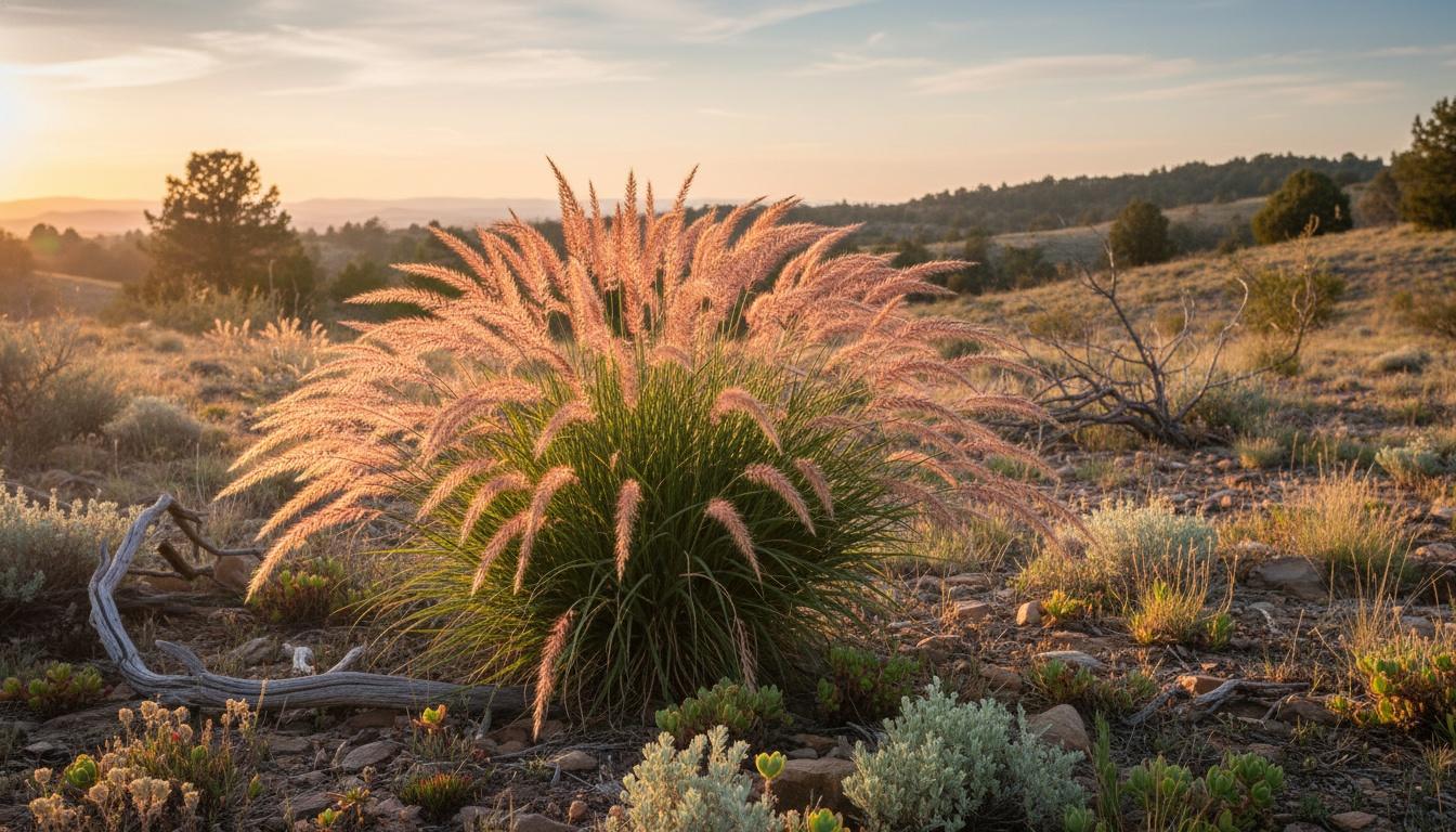 Dwarf Fountain Grass 'Karley Rose' (Pennisetum Orientale Pp12909 'Karley Rose') - Grasses
