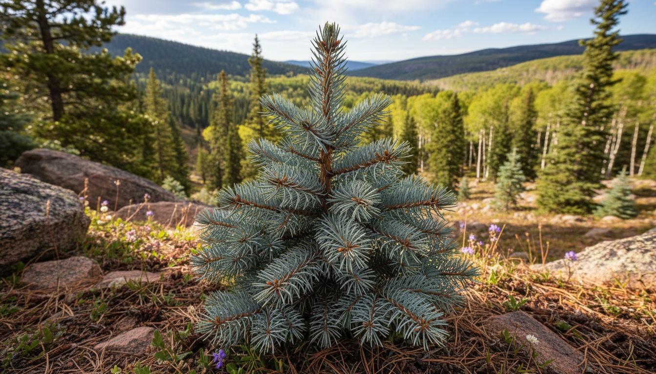 Baby Blue Spruce (Picea Pungens 'Baby Blue') - Evergreen Trees