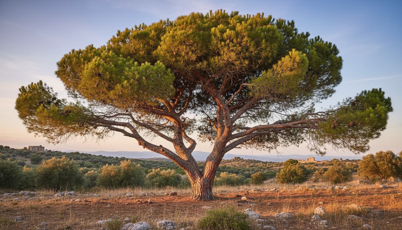 Stone Pine (Pinus Pinea) - Evergreen Trees