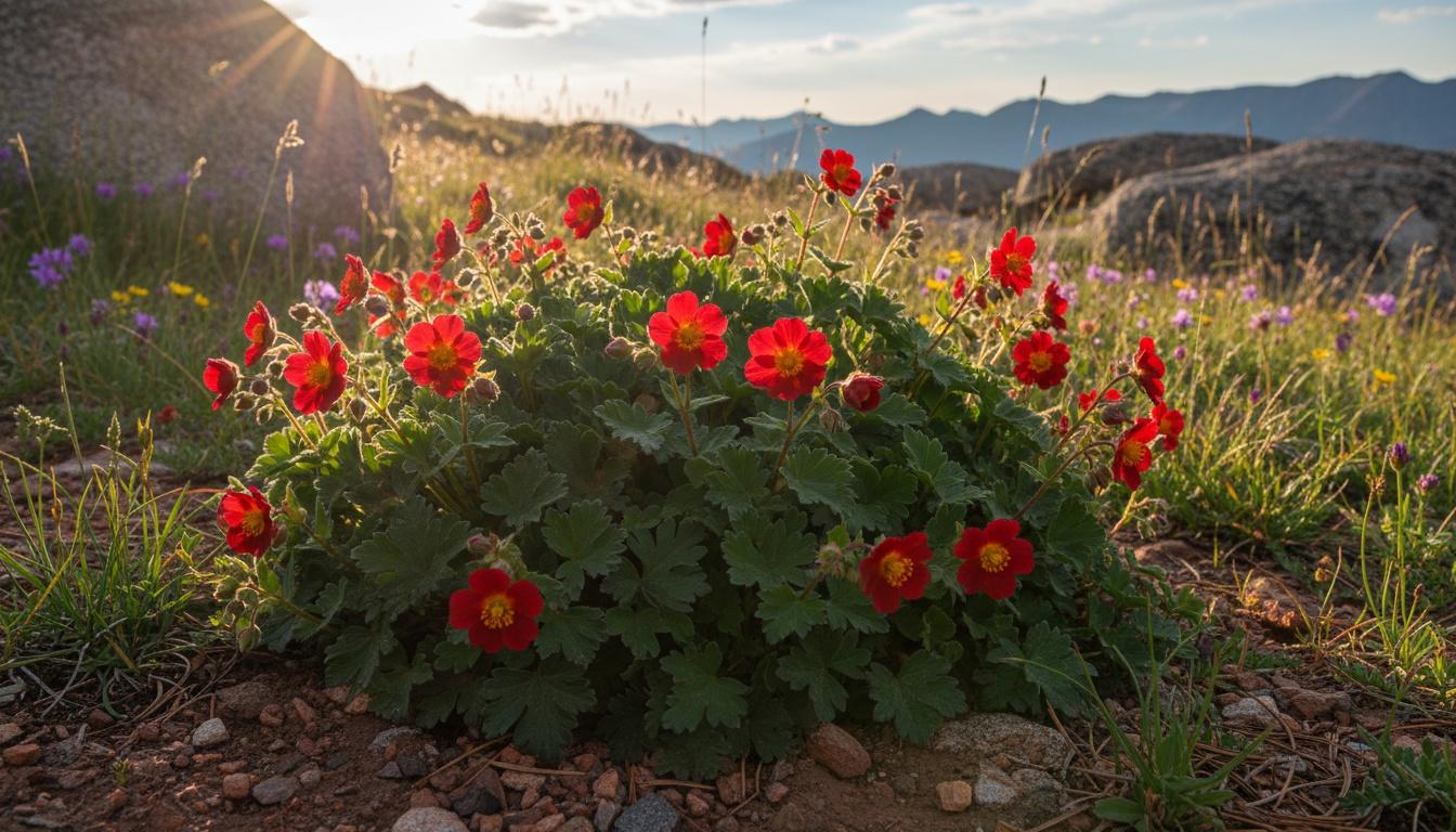 Scarlet Cinquefoil 'Monarch' (Potentilla Thurberi S Velvet' 'Monarch') - Perennials