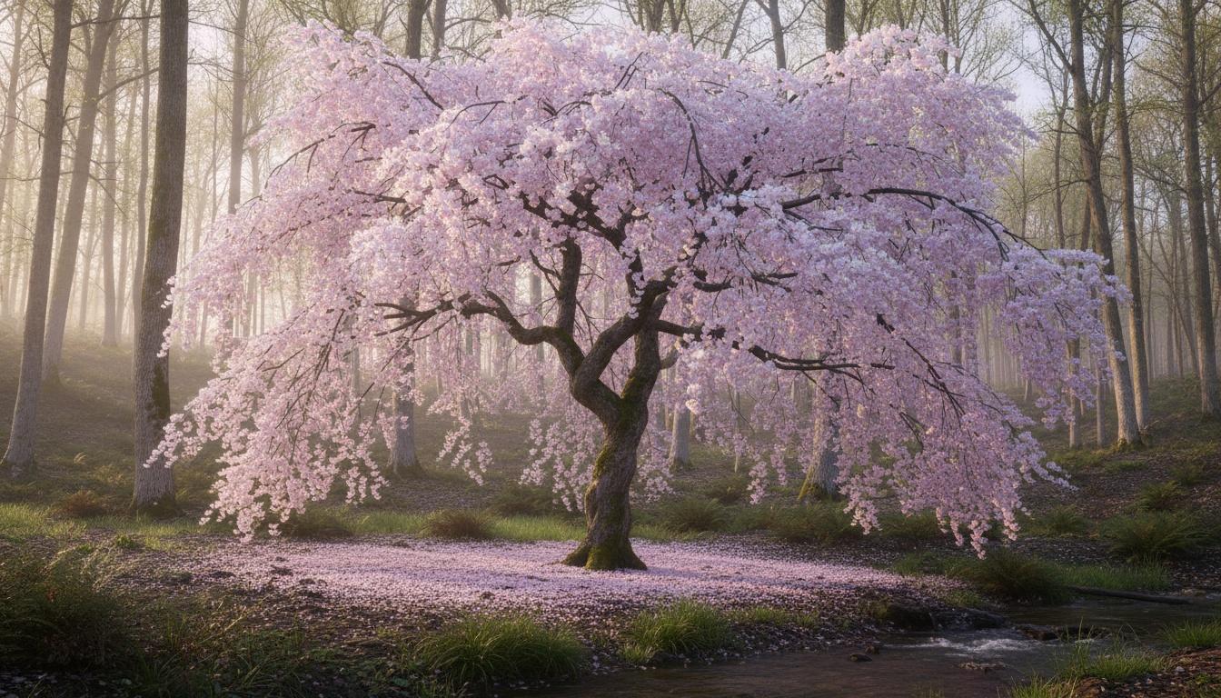 Pink Snow Showers Cherry (Prunus Serrulata 'Pink Snow Showers') - Flowering Trees