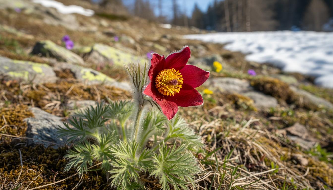 Red Pasque Flower 'Rubra' (Pulsatilla Vulgaris 'Rubra') - Perennials