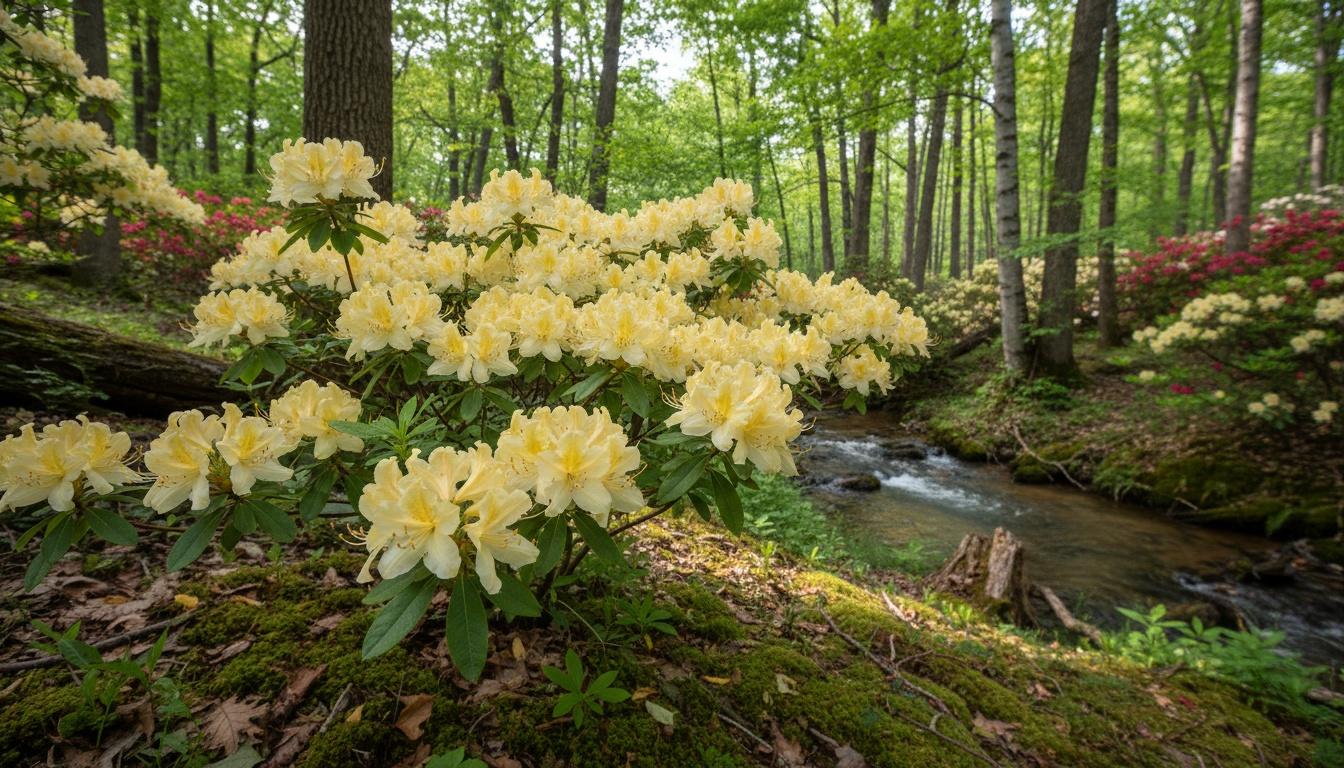 Lemonlights Azalea (Rhododendron 'Lemon Lights') - Ground Layers