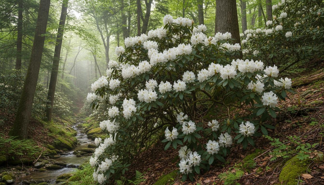 Delaware White Rhododendron (Rhododendron Maximum) - Ground Layers