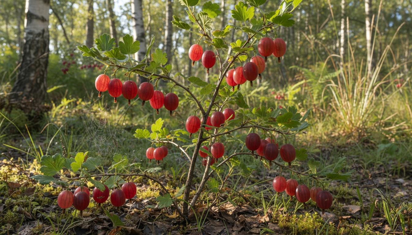 Gooseberry 'Hinnomaki Red' (Ribes Uva-Crispa 'Hinnomaki Red') - Ground Layers