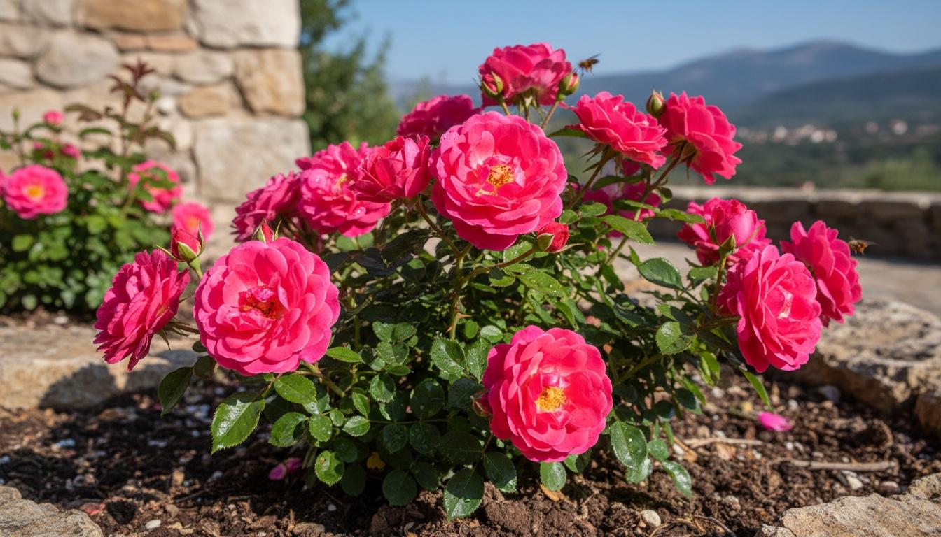 Neon Pink Miniature Roses 'Meiheliot' Sunblaze® Sunblaze® (Rosa  Dragon Fruit 'Meiheliot') - Perennials