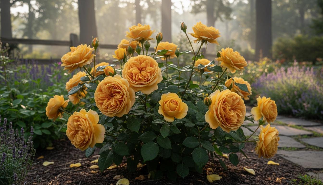 Fragrant Deep Yellow Modern Bush Rose 'Wekgobafa' Good As Gold™ Good As Gold™ (Rosa  Pp26052 'Wekgobafa') - Ground Layers