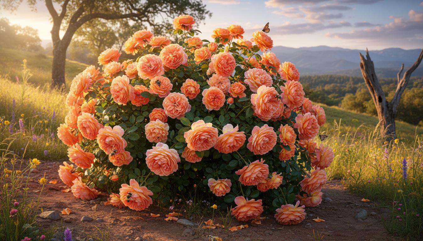 Fragrant Peach Orange Shrub Roses 'Horcogjil' At Last® At Last® (Rosa  Pp27541 'Horcogjil') - Ground Layers