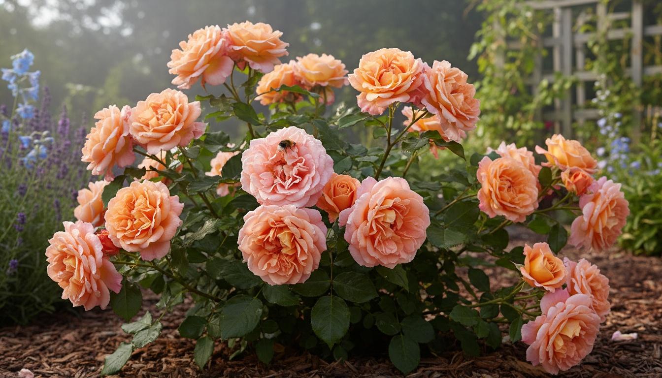 Fragrant Ruffled Orange Pink Floribunda Roses 'Harpageant' Easy Does It™ Easy Does It™ (Rosa  Pp 22587 'Harpageant') - Perennials