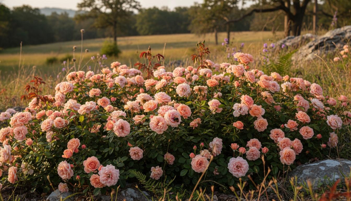 Apricot Pink Groundcover Roses 'Meimirrote' Apricot Drift® Apricot Drift® (Rosa  Pp 23354 'Meimirrote') - Ground Layers