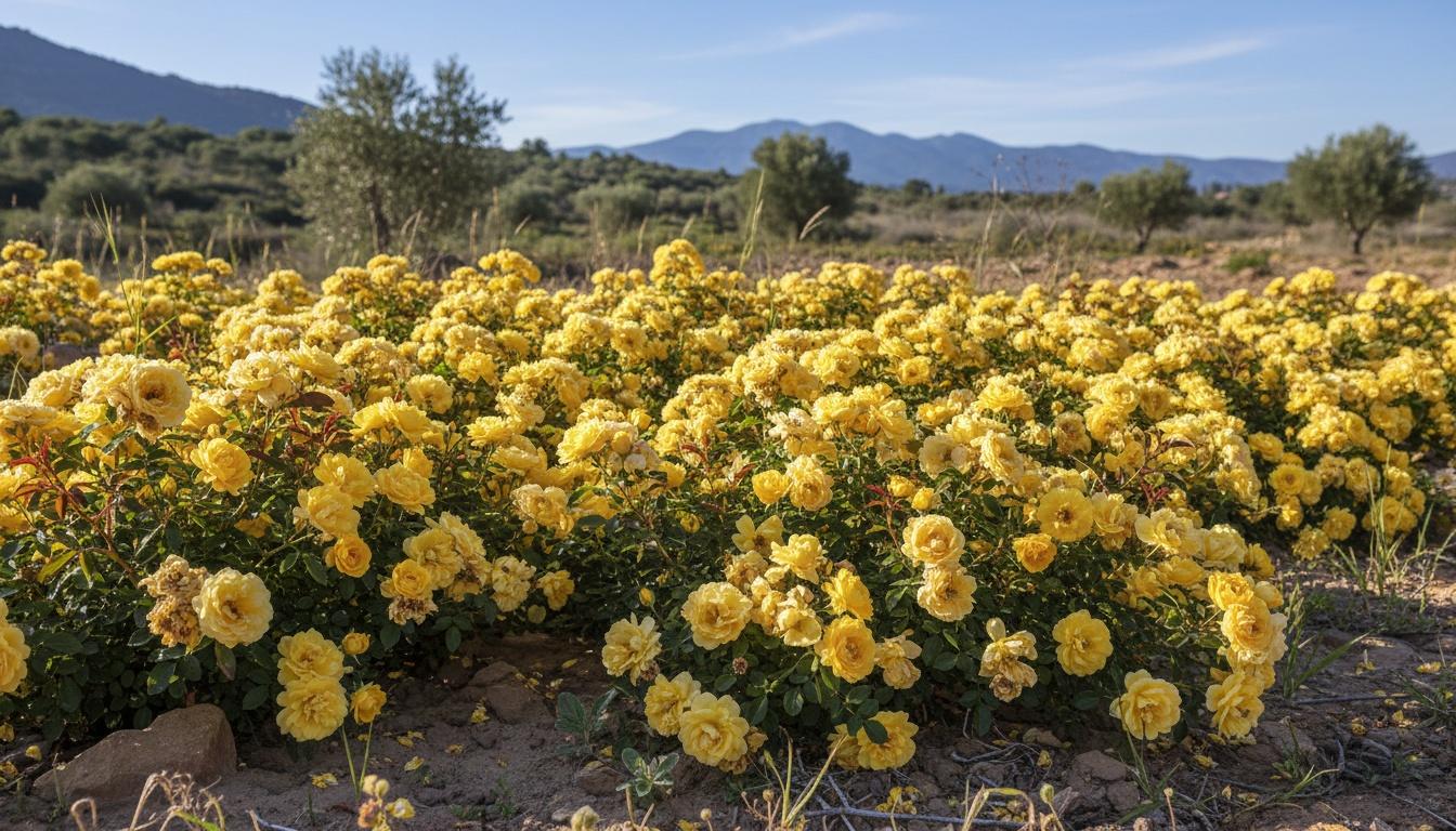 Yellow Groundcover Roses 'Groundcover Yellow' (Rosa 'Groundcover Yellow') - Ground Layers