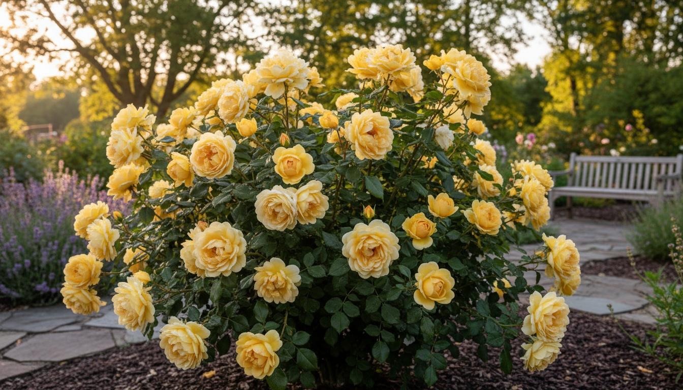 Julia Child Floribunda Rose (Rosa 'Julia Child') - Ground Layers